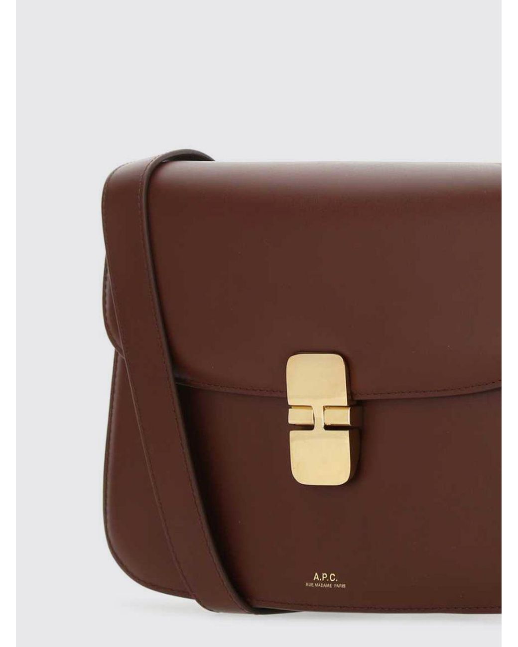 A.P.C. Brown Grace Brushed Leather Bag