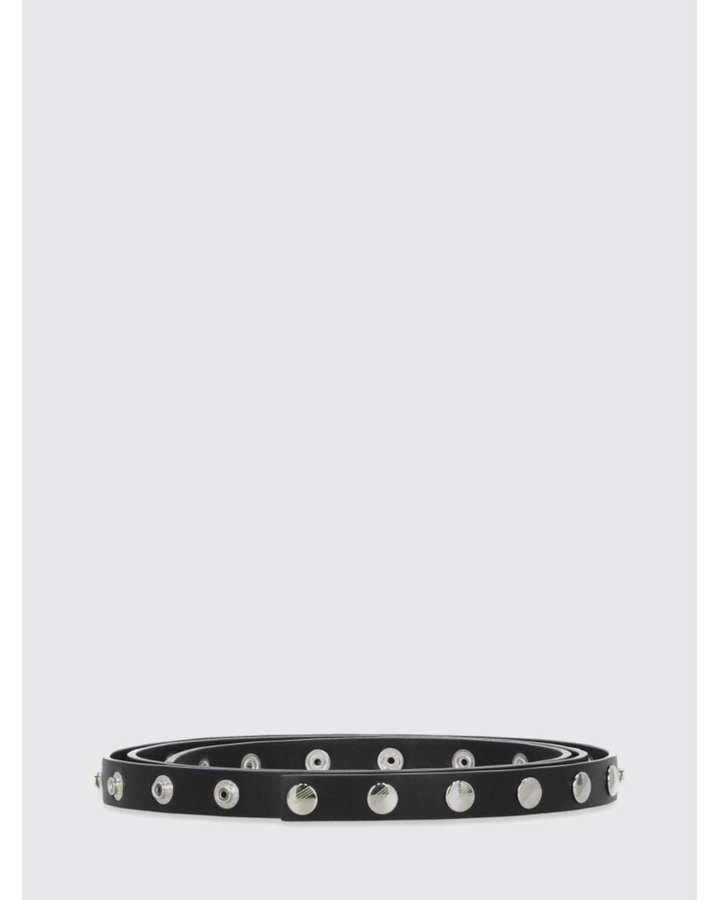 The Attico White Studded Smooth Calfskin Leather Belt