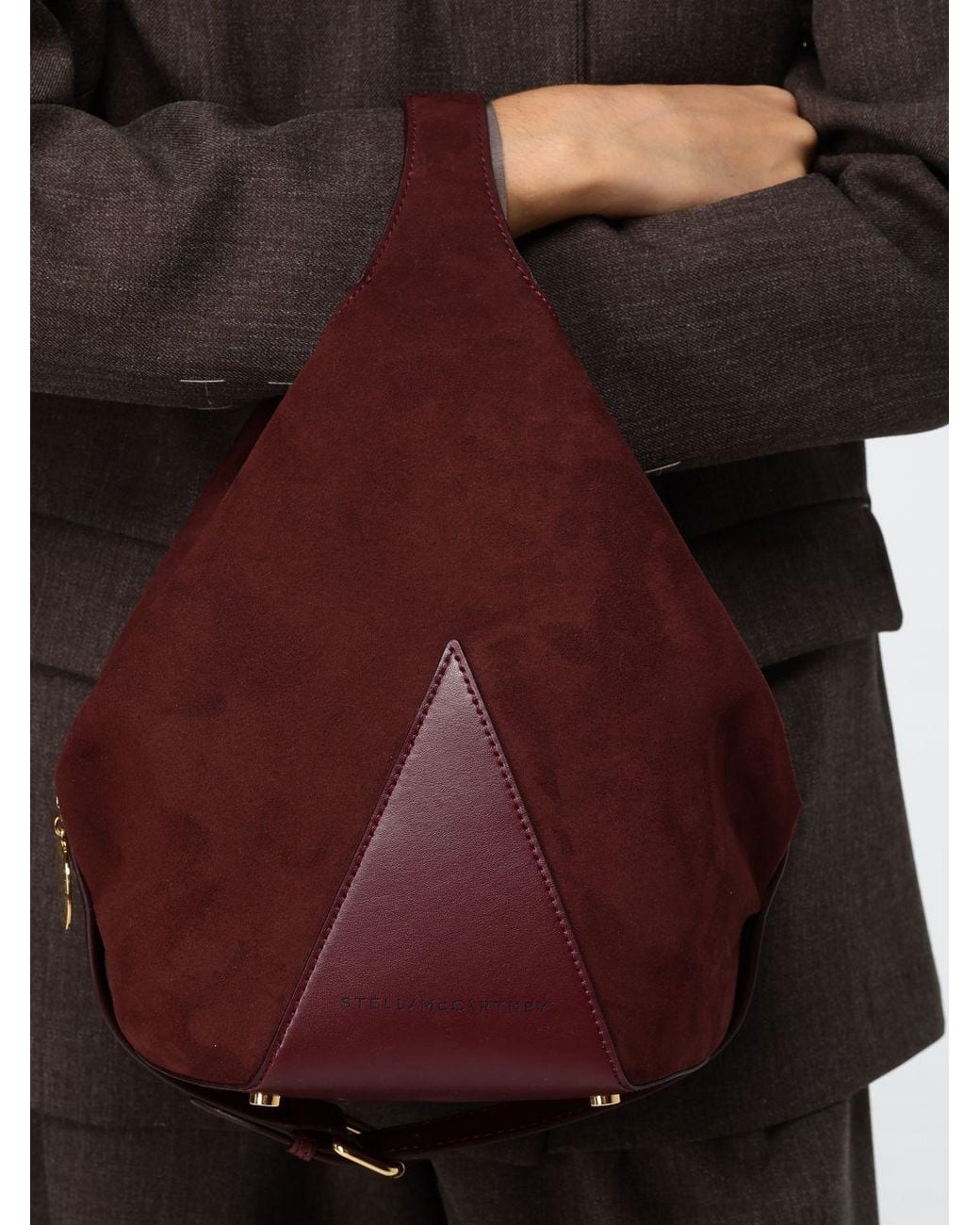Stella McCartney Purple Appaloosa Polyamide Bucket Bag With Zip Closure
