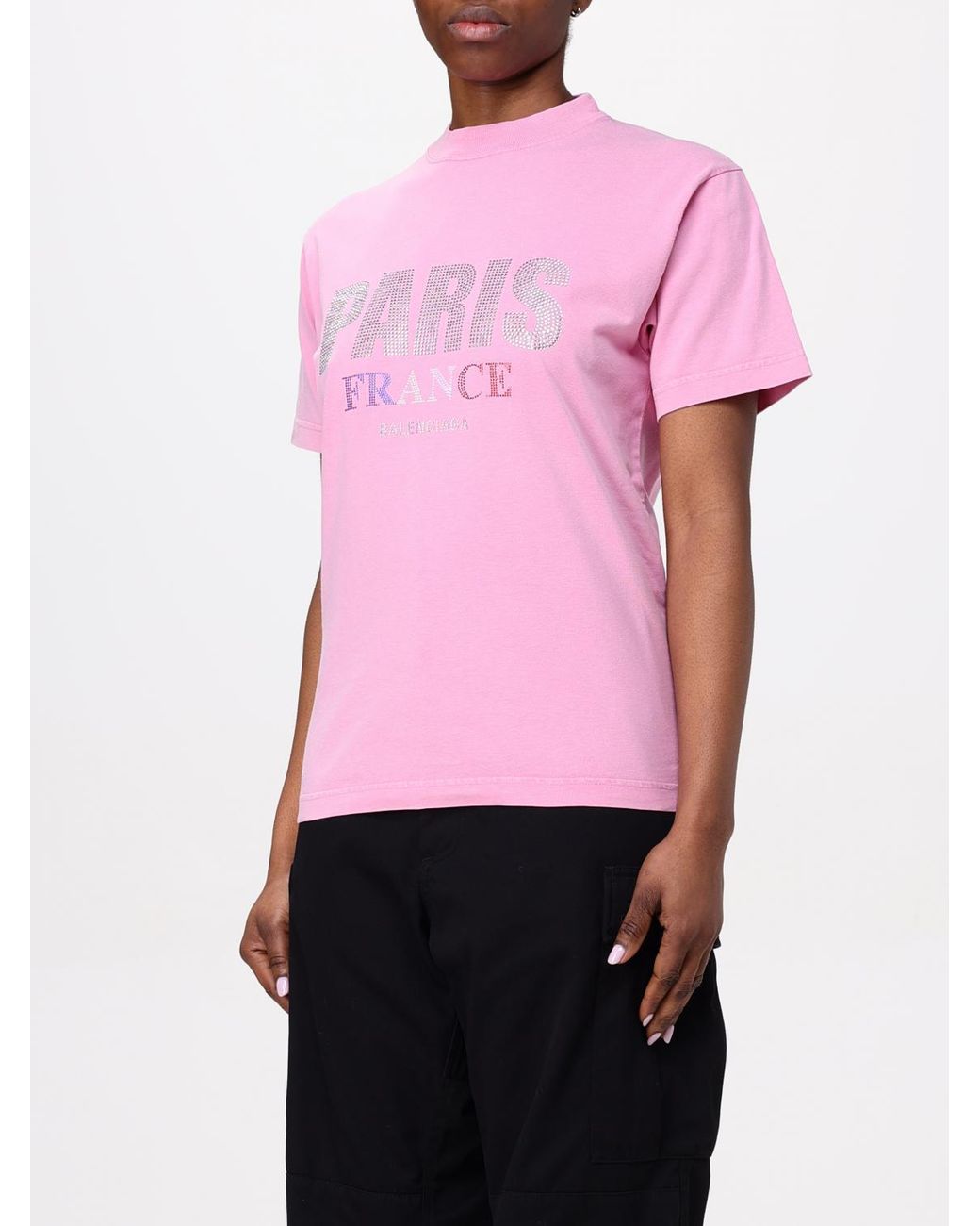 Camiseta Mujer Balenciaga de color Pink