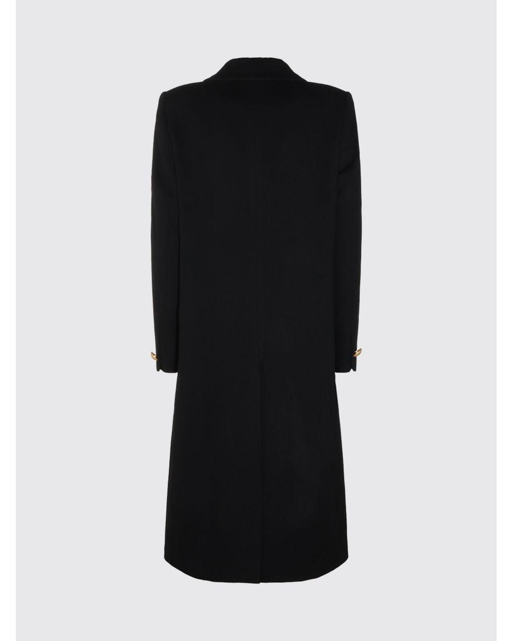 Tagliatore Black Knee-Length Single-Breasted Wool And Cashmere Coat