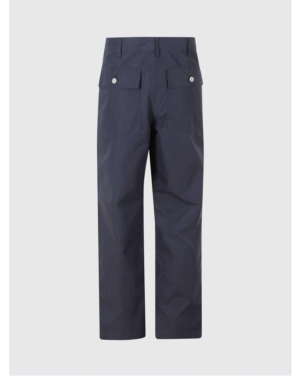 Edwin Blue Cotton Straight Trousers for men