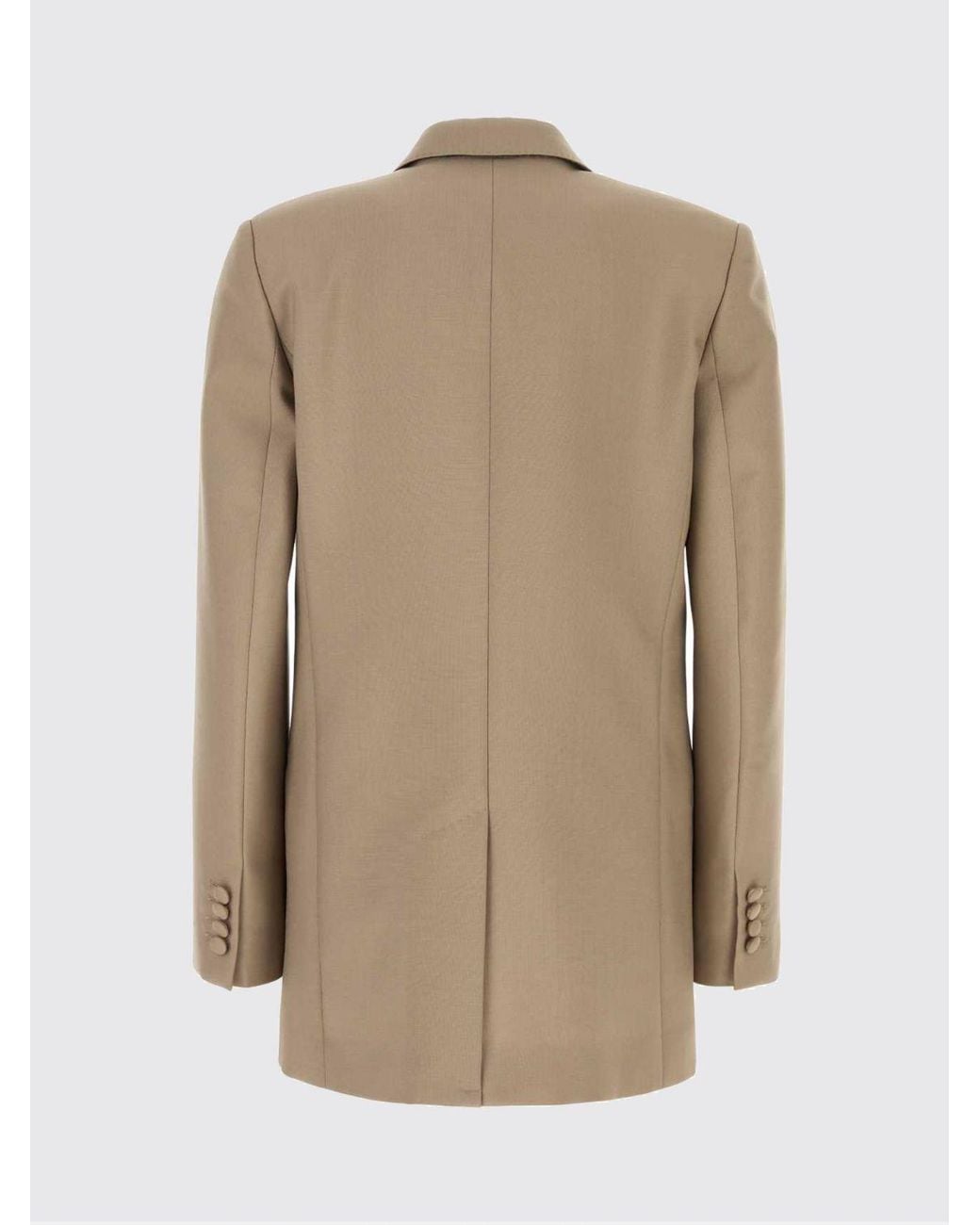 Valentino Garavani Natural Double-Breasted Mohair And Wool Short Blazer With Peak Lapels