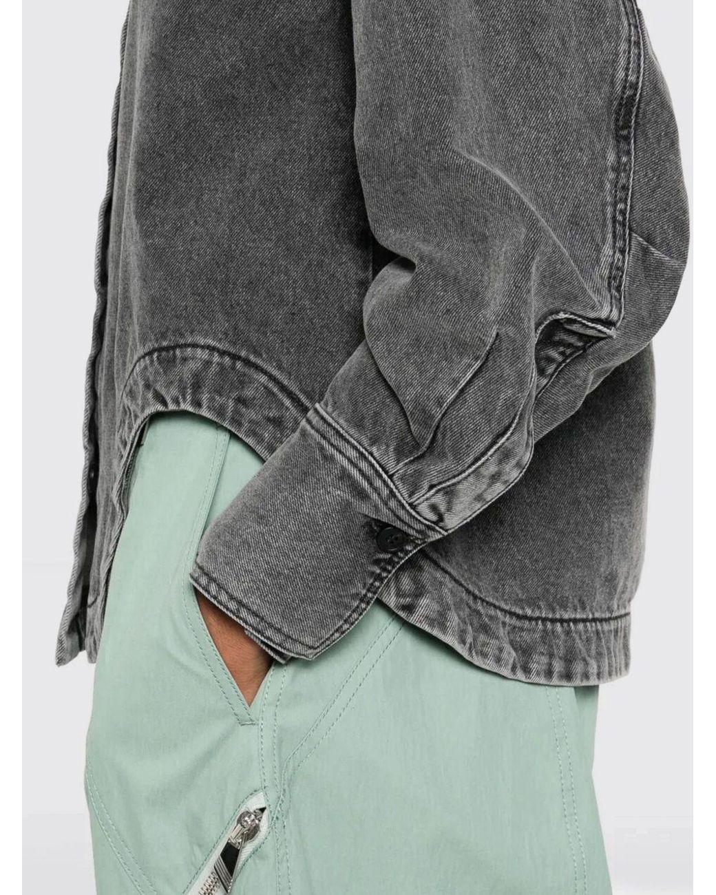 The Attico Gray Denim Shirt