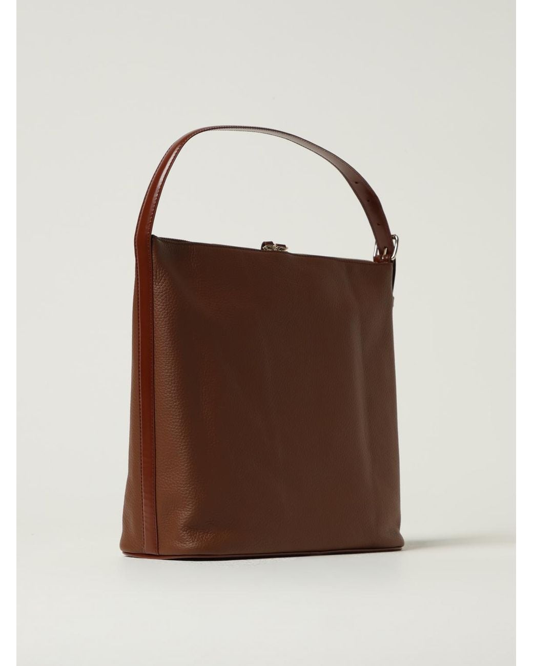 A.P.C. Brown Vera Hammered Leather Bag
