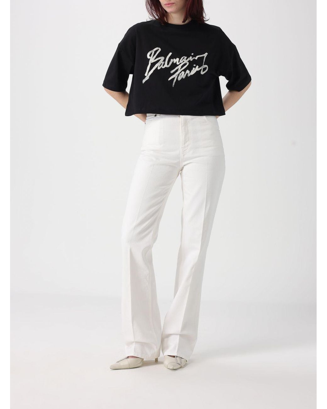 Balmain White Cotton Trousers