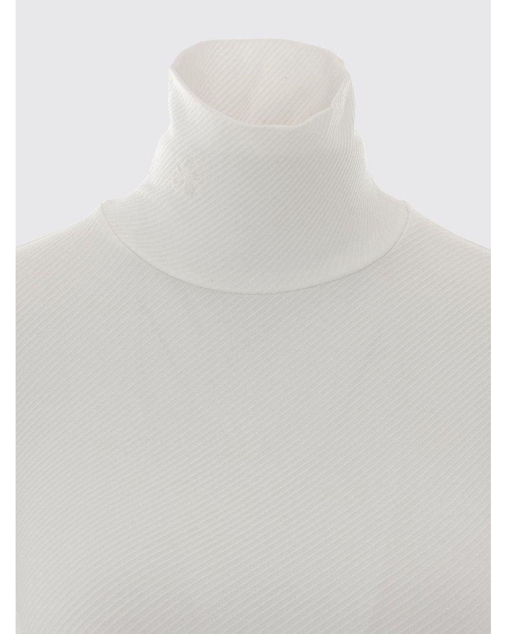 Perfect Moment White Slim Fit Cashmere And Modal Blend Turtleneck Jumper