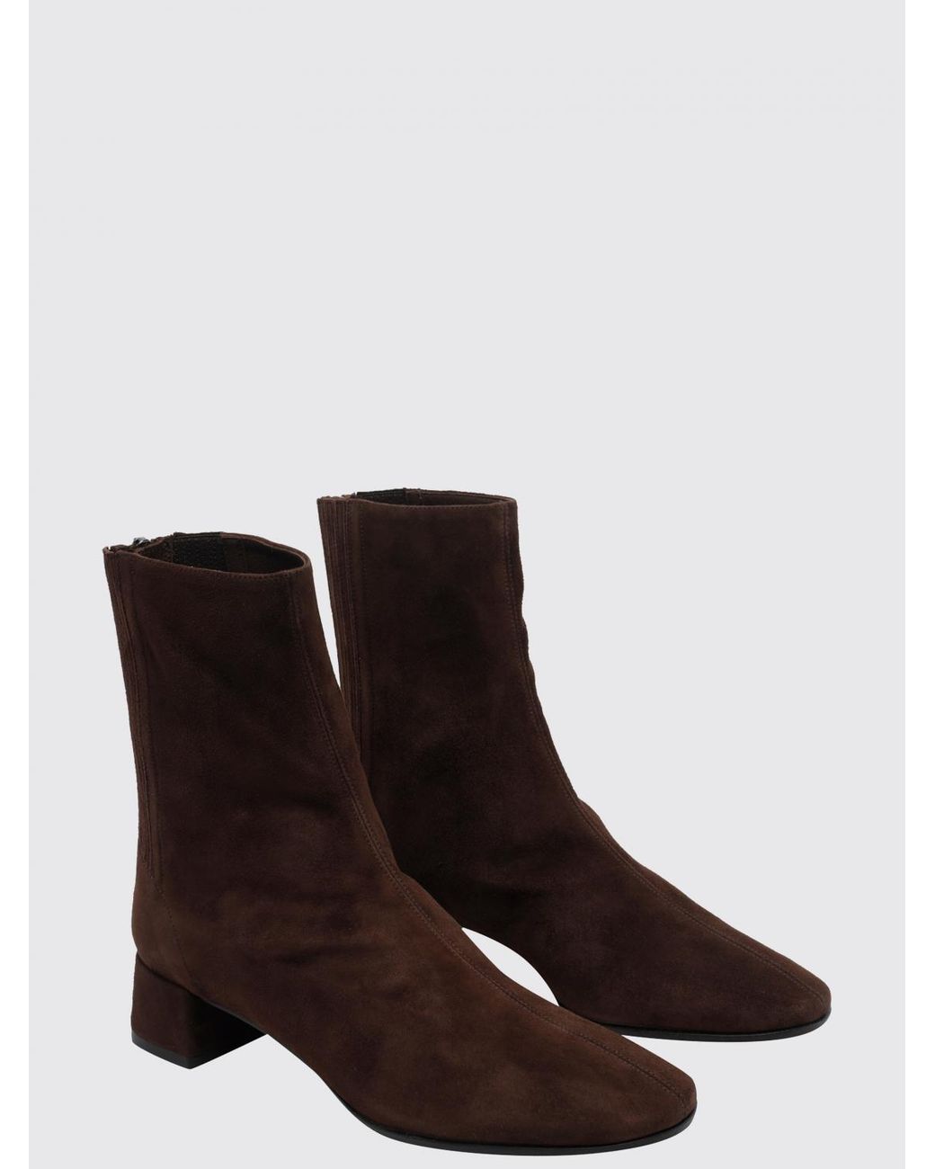 Aquazzura Brown Saint Honorè Suede Chelsea Boots With Tapered Toe