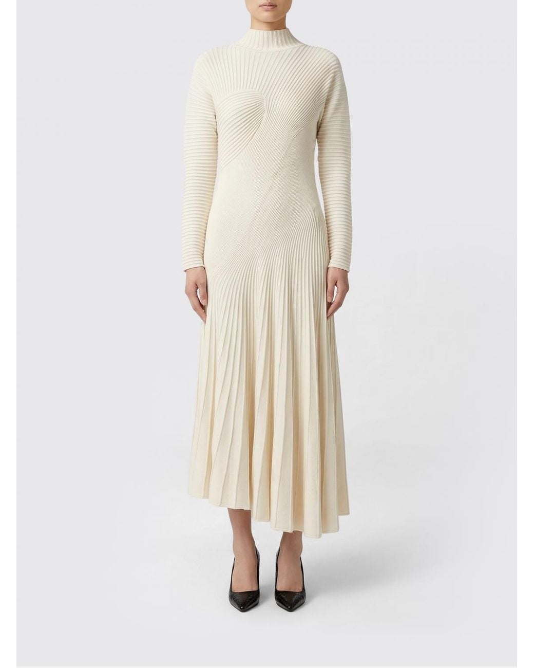 Alaïa Natural Wool Knit Dress