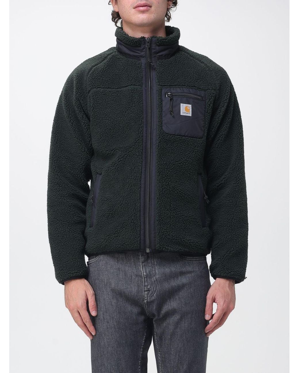 Carhartt Black Prentis High Neck Fleece Jacket With Zip Pockets for men
