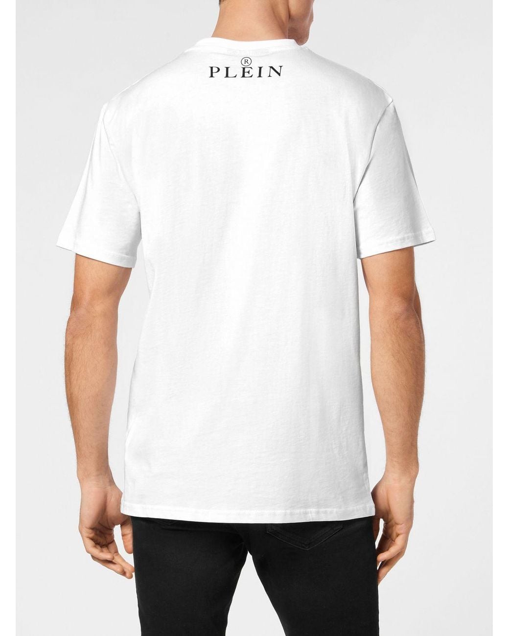 Philipp Plein Gray Slim Fit Hexagon Logo Monogram Cotton T-Shirt for men