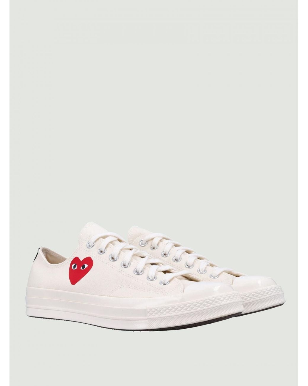 COMME DES GARÇONS PLAY White Comme Des Garçons X Converse Cotton Canvas Sneakers for men