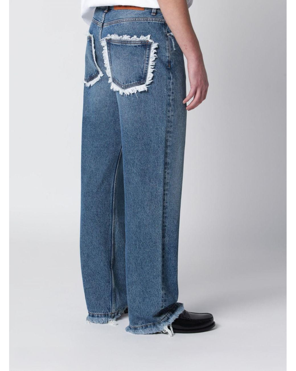 Séfr Blue Denim Wide-Leg Jeans for men