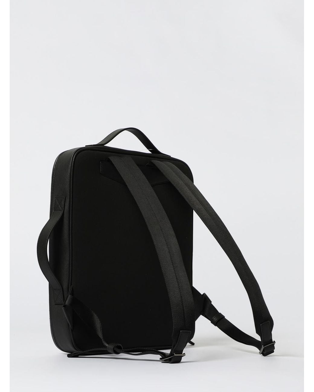 Emporio Armani Black Backpack for men