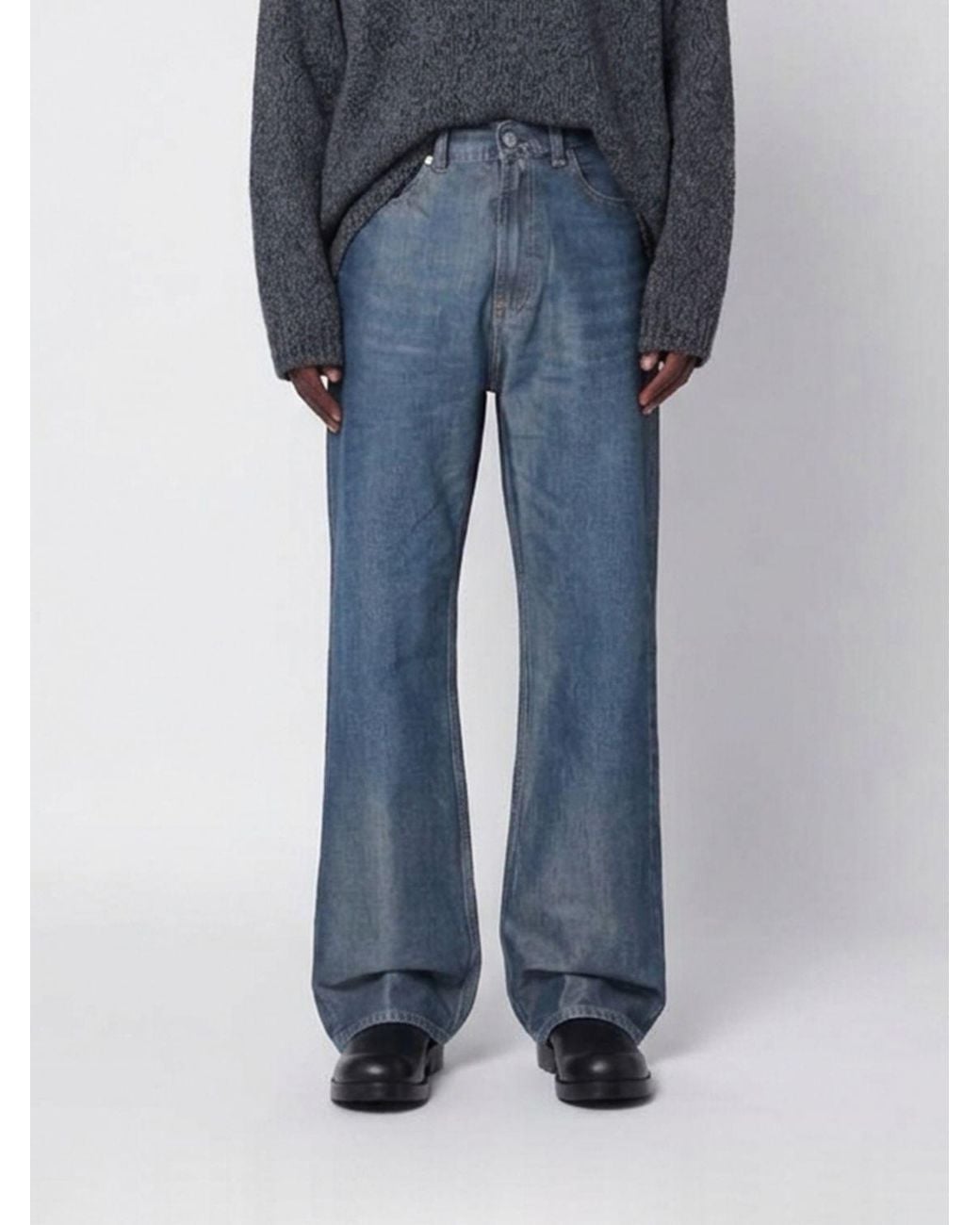 Our Legacy Blue Our Third Cut Wide-Leg Mid-Rise Jeans for men