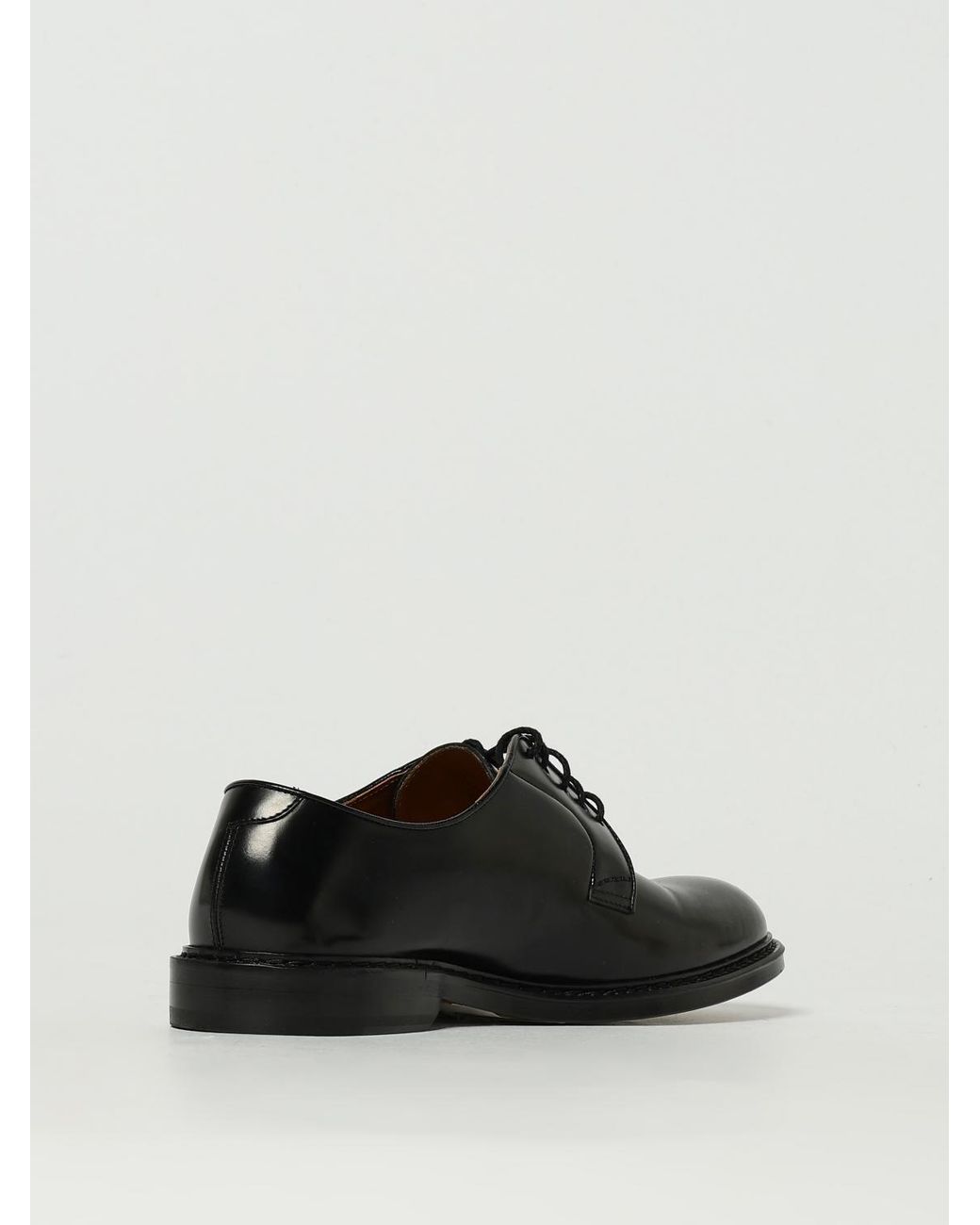 Doucal's Black Brushed Leather Derby for men