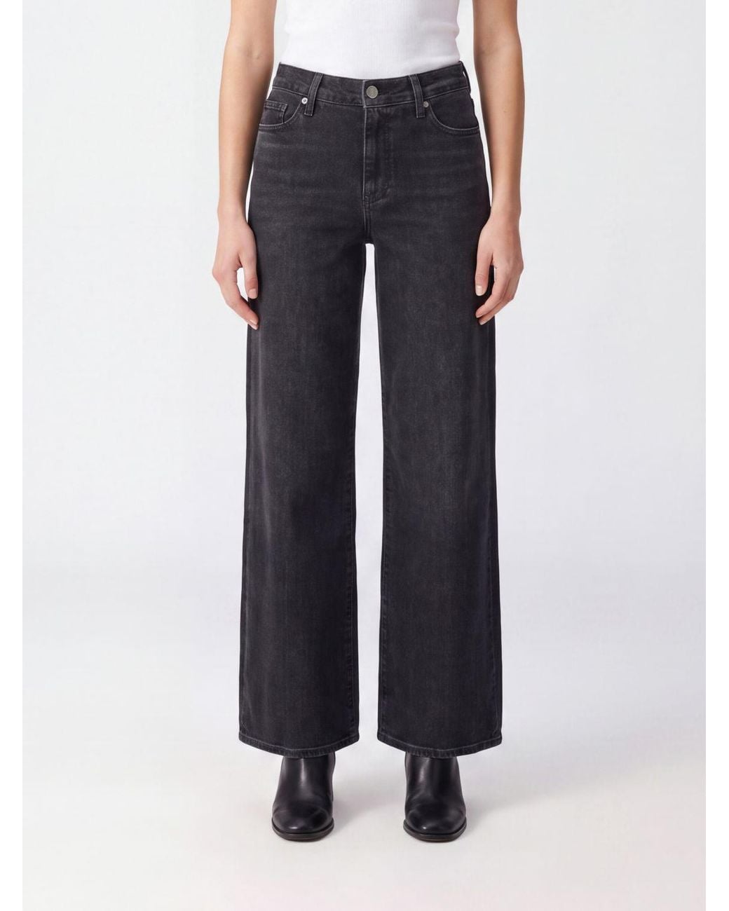 FRAME Blue Le Slim Palazzo High-Waisted Wide-Leg Denim Jeans