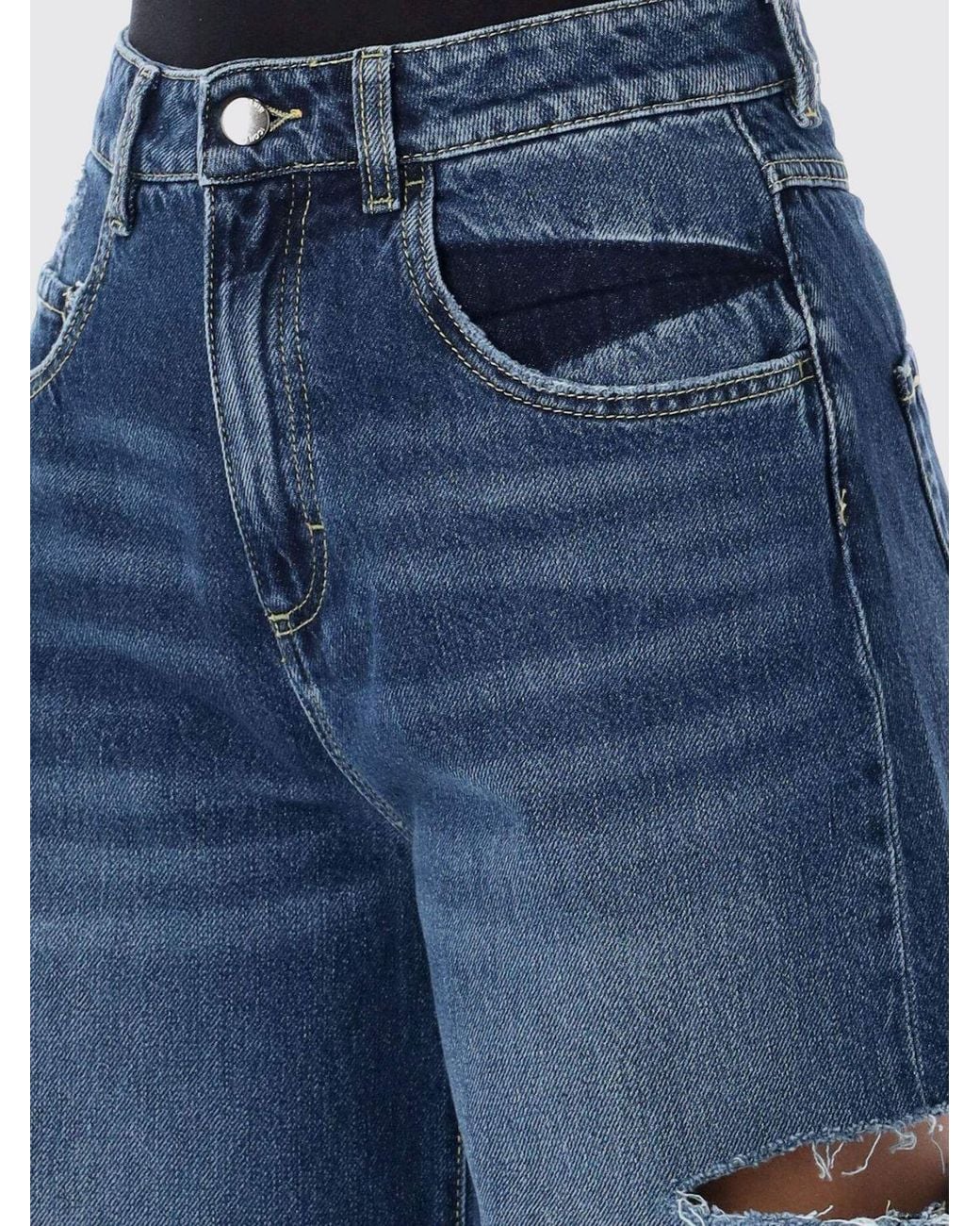 ICON DENIM Blue Poppy High-Waisted Wide-Leg Jeans