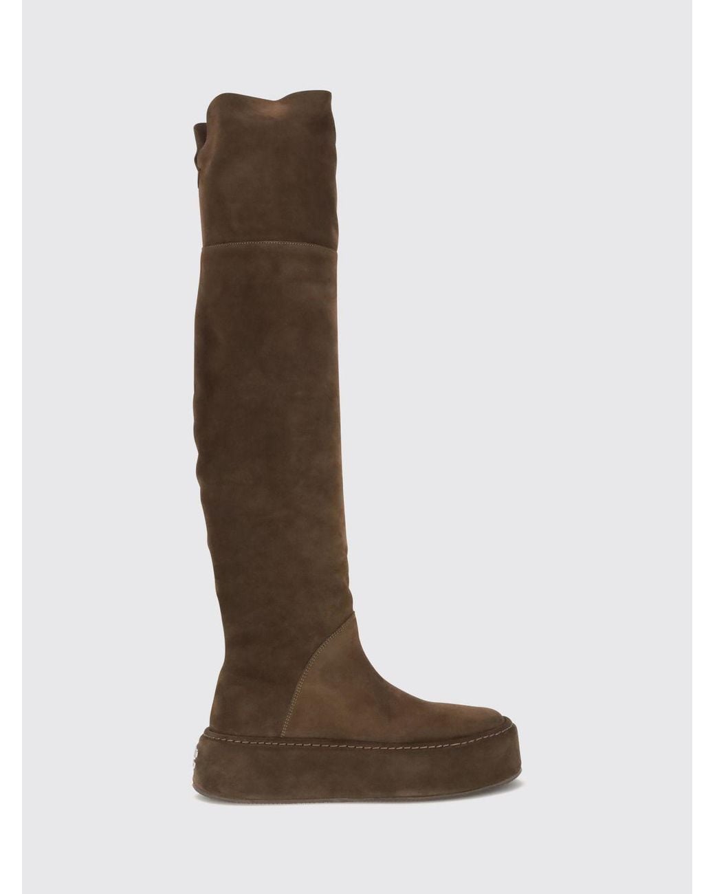 Casadei Brown Suede Cuissardes Boots With Over-The-Knee Shaft