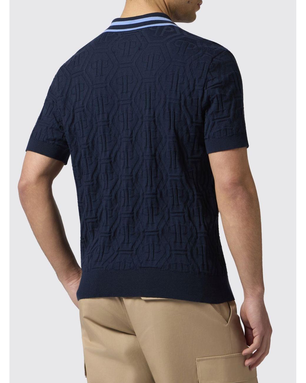 Philipp Plein Blue Polo Shirt for men