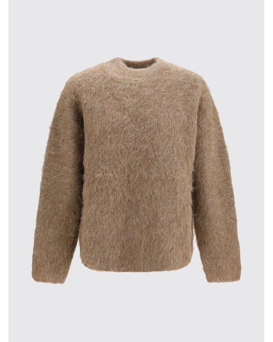 Pull À Col Rond En Mélange De Laine D'Alpaga Avec Manches Longues Et Ourlet Droit Séfr pour homme en coloris Natural