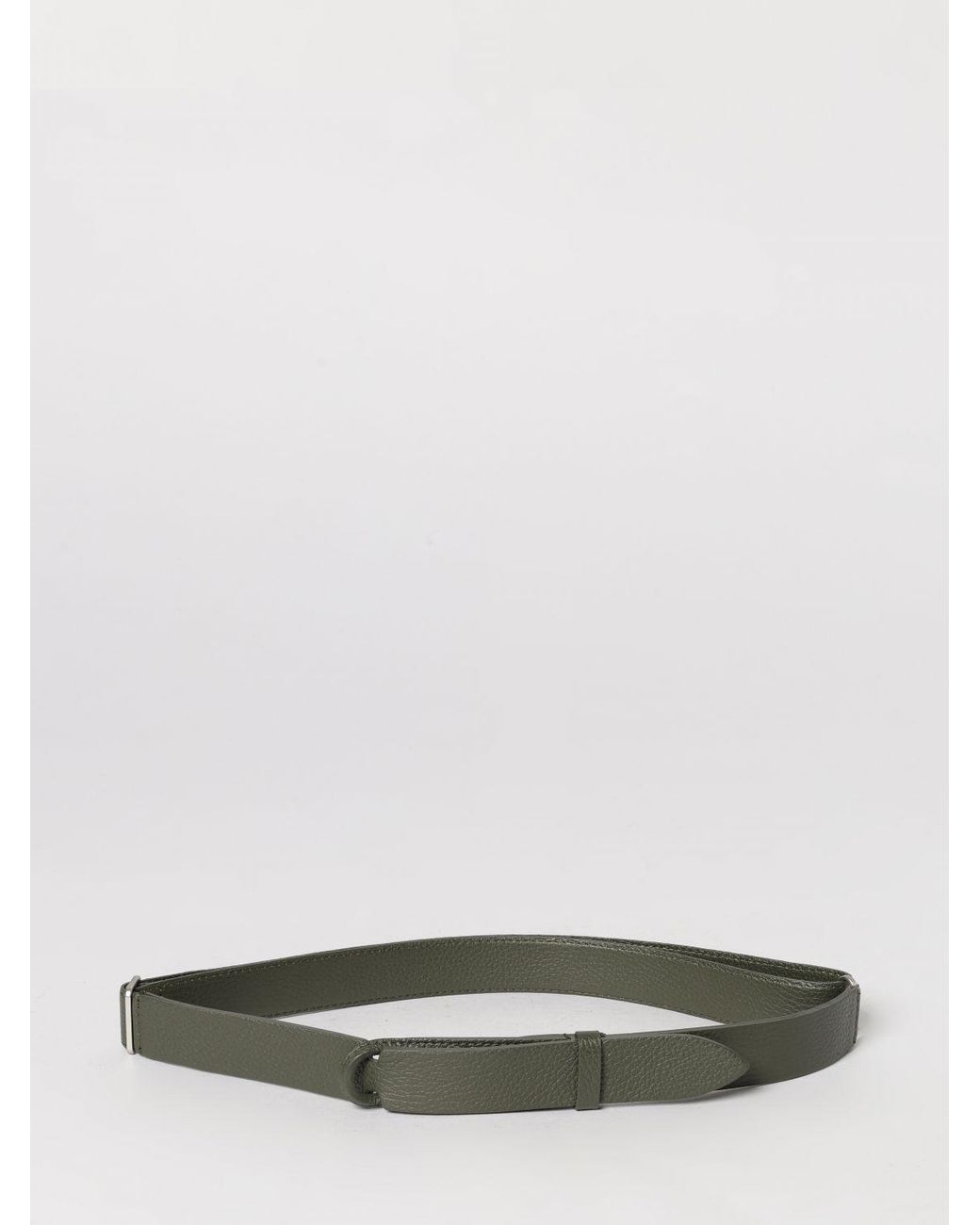 Cinturón Nobuckle De Piel Martillada Orciani de hombre de color Green