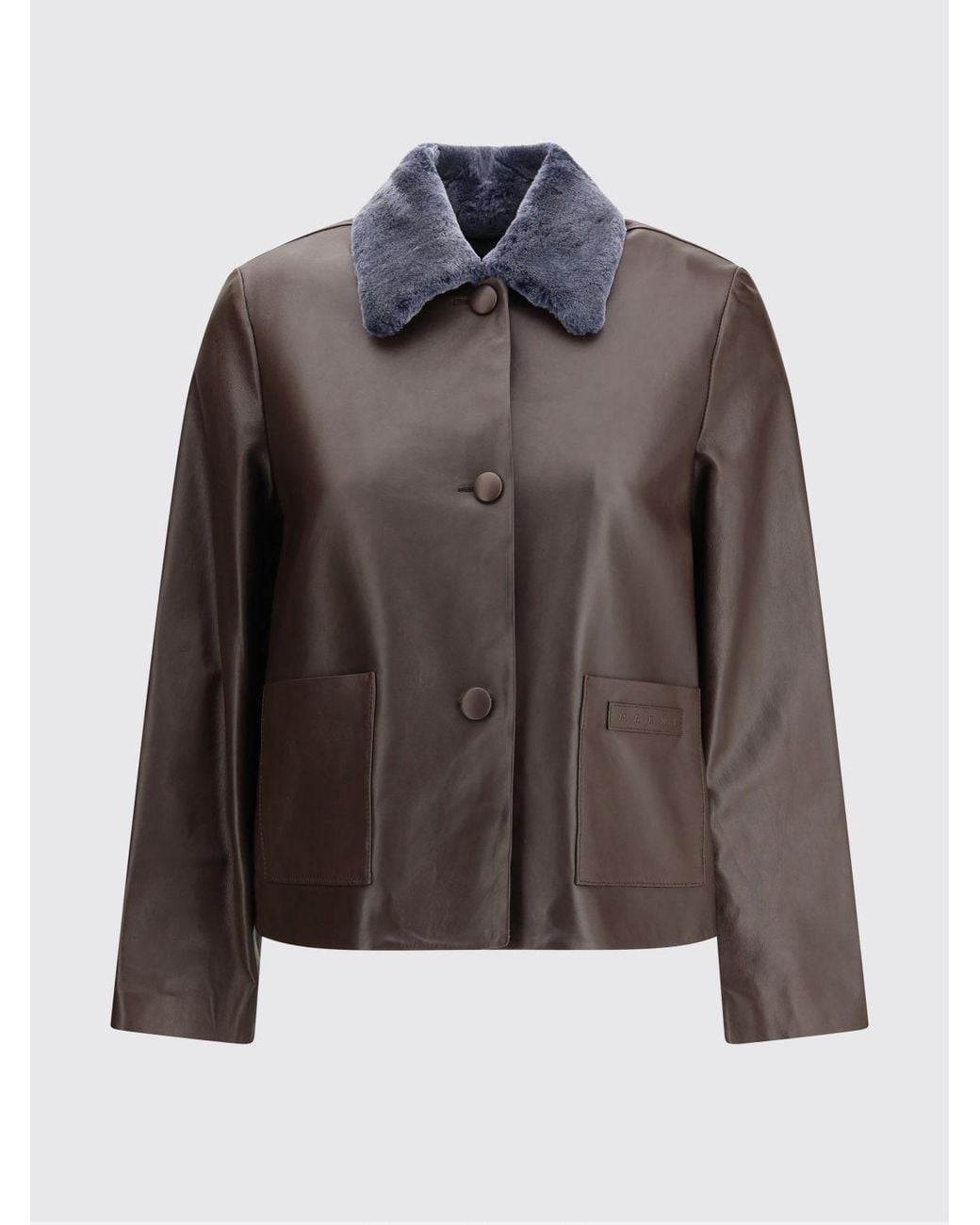 Chaqueta De Piel Marni de color Brown