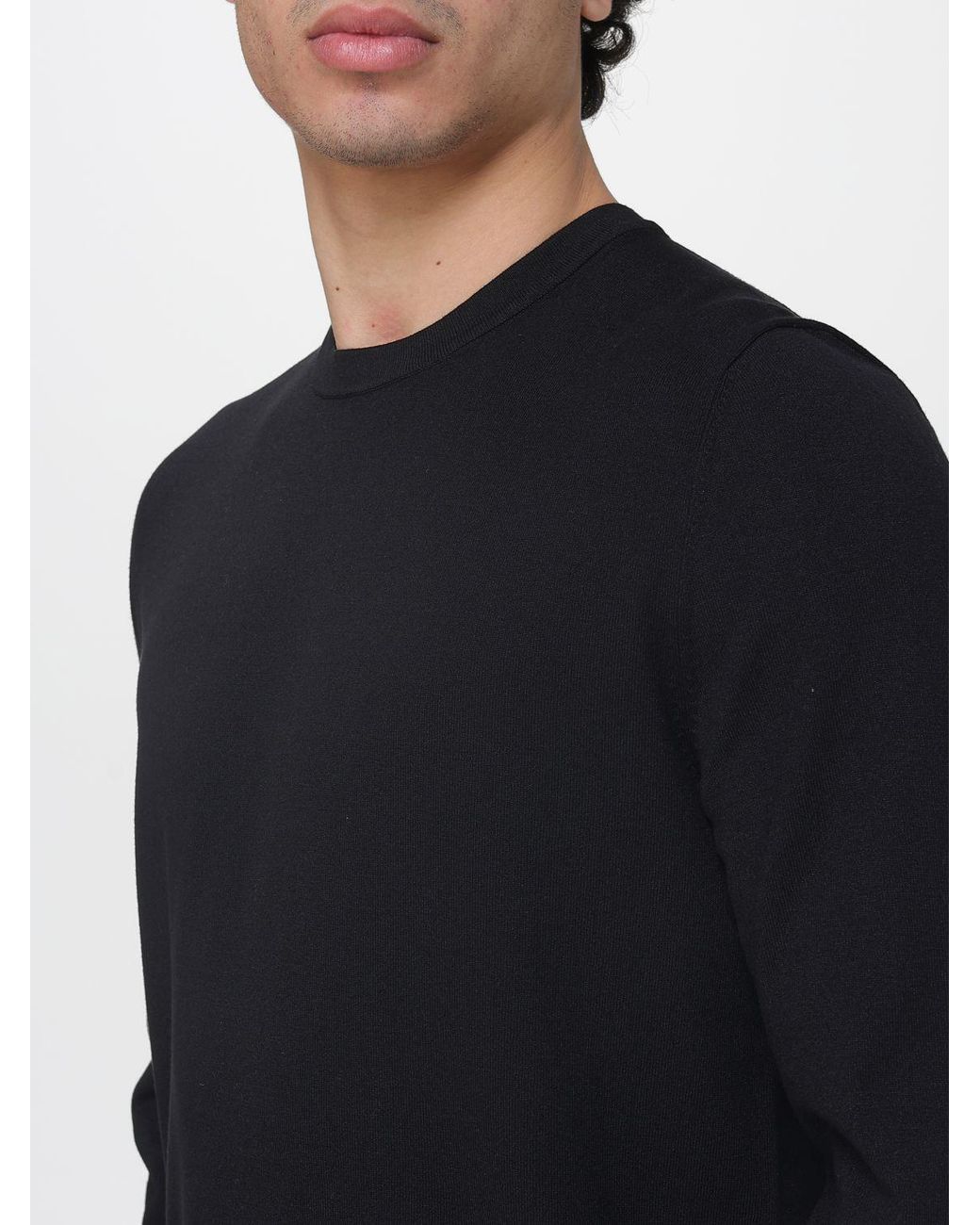 HUGO Black Basic Crew Neck Top for men