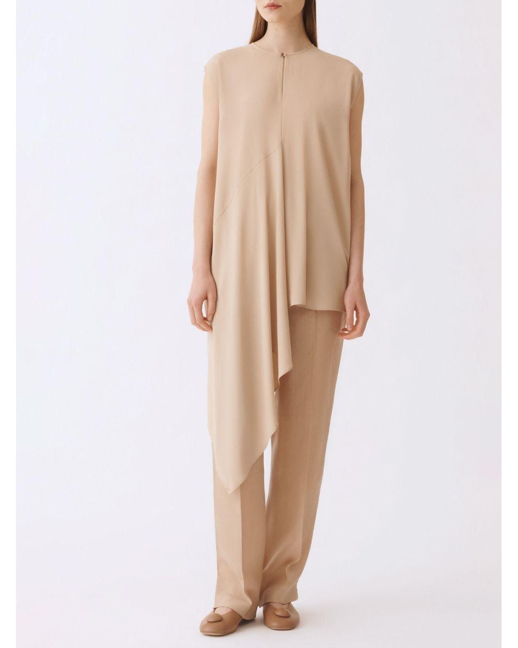 Fabiana Filippi Natural "Campagna" Asymetrical Top
