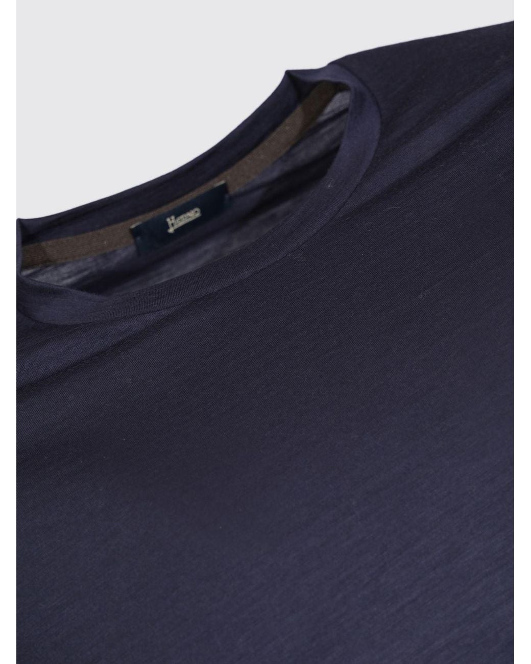 Herno Blue Long-Sleeved T-Shirt for men