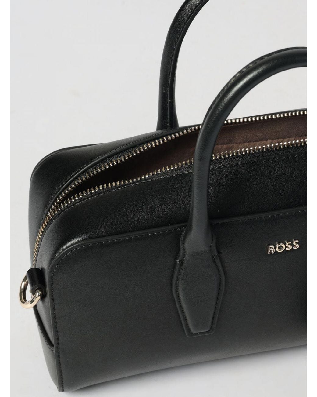 Boss Black Leather Bowling Bag