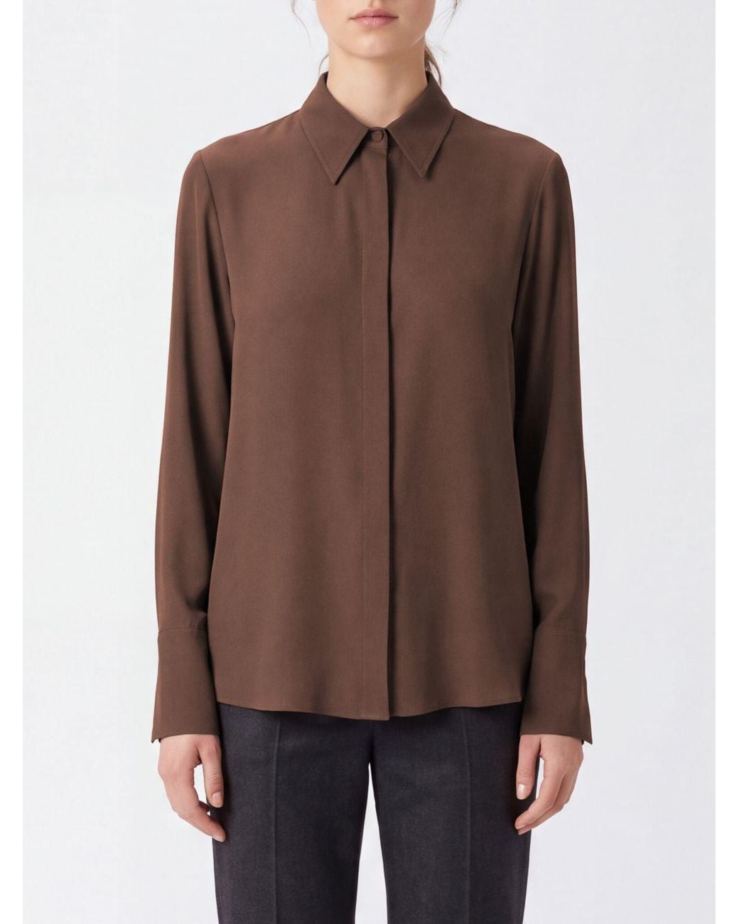 FEDERICA TOSI Brown Slim Fit Shirt