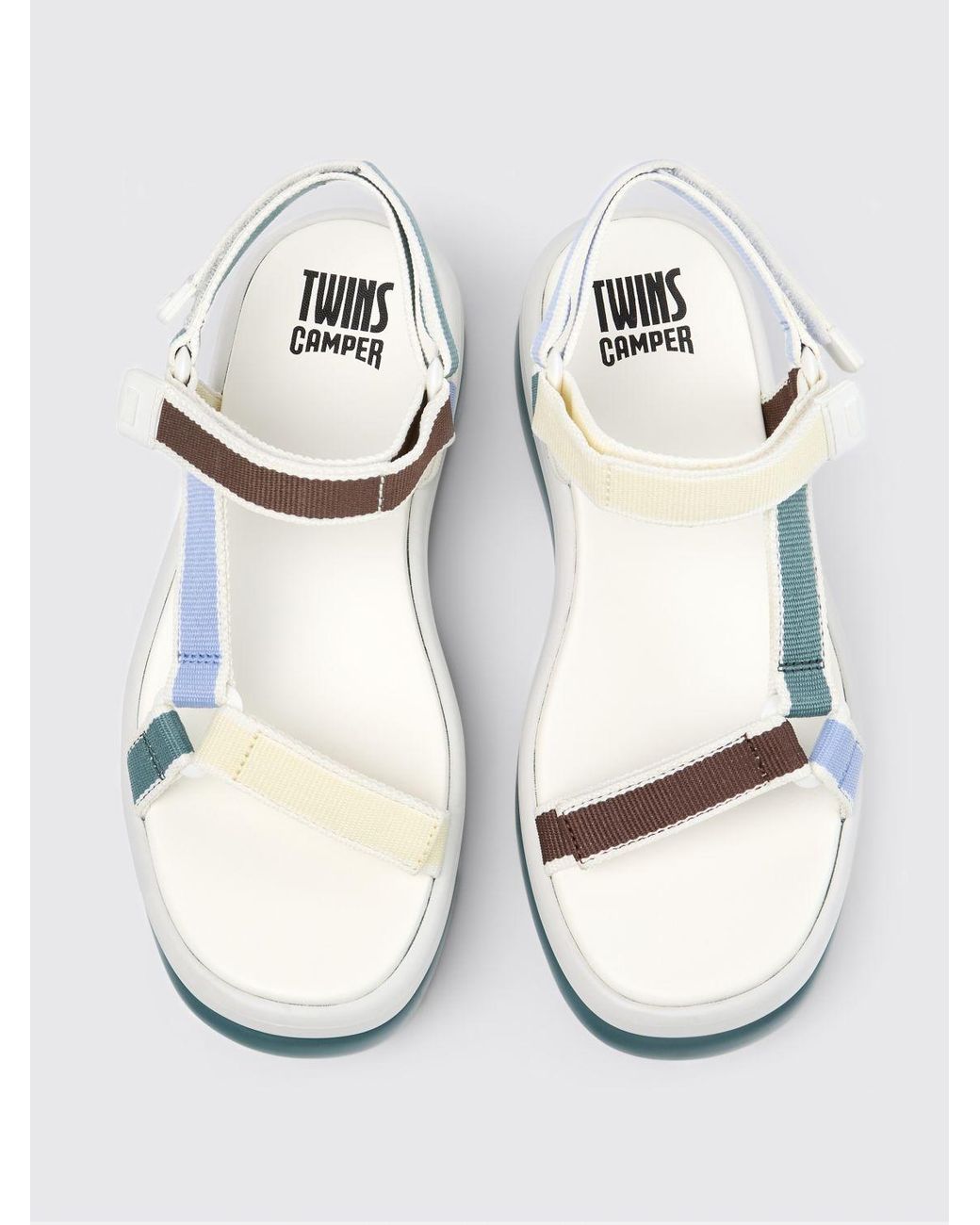 Camper White Twins Recycled Polyester Sandals