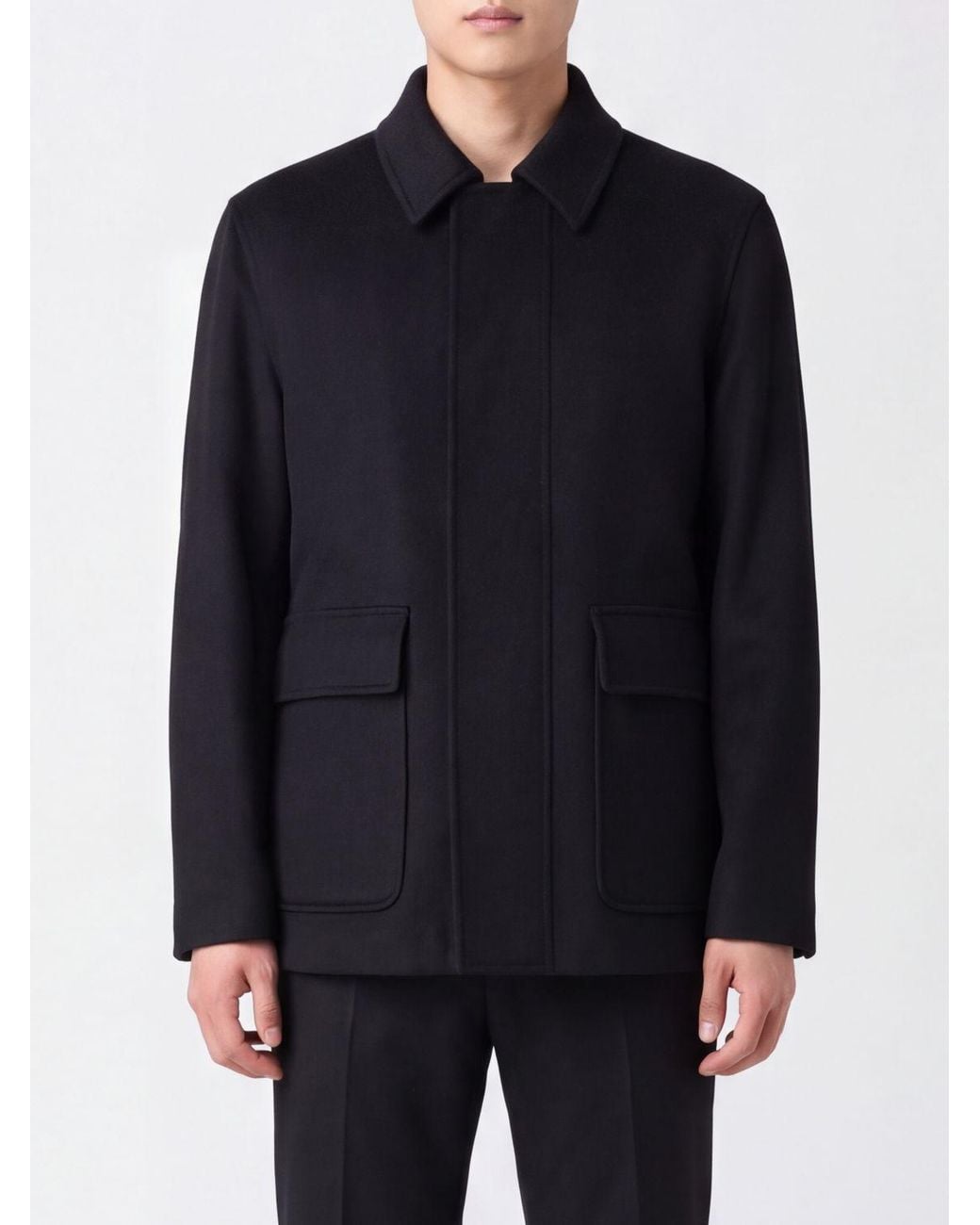Lardini Blue Single-Breasted Short Coat for men