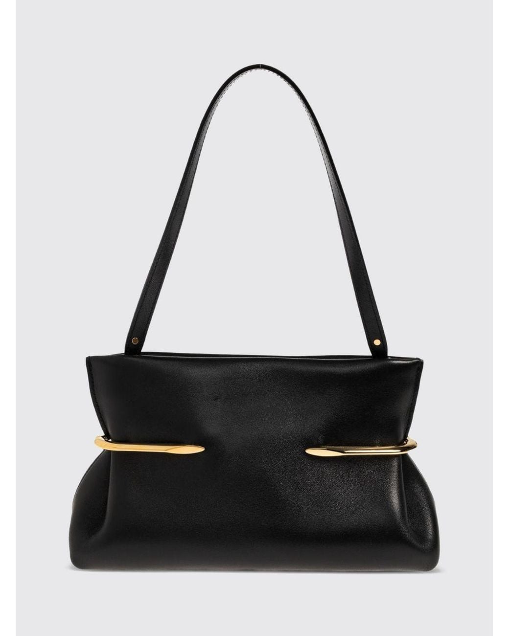 Givenchy Black Pinch Clutch Aus Kalbsnappaleder Mit Abnehmbarem Flachem Griff