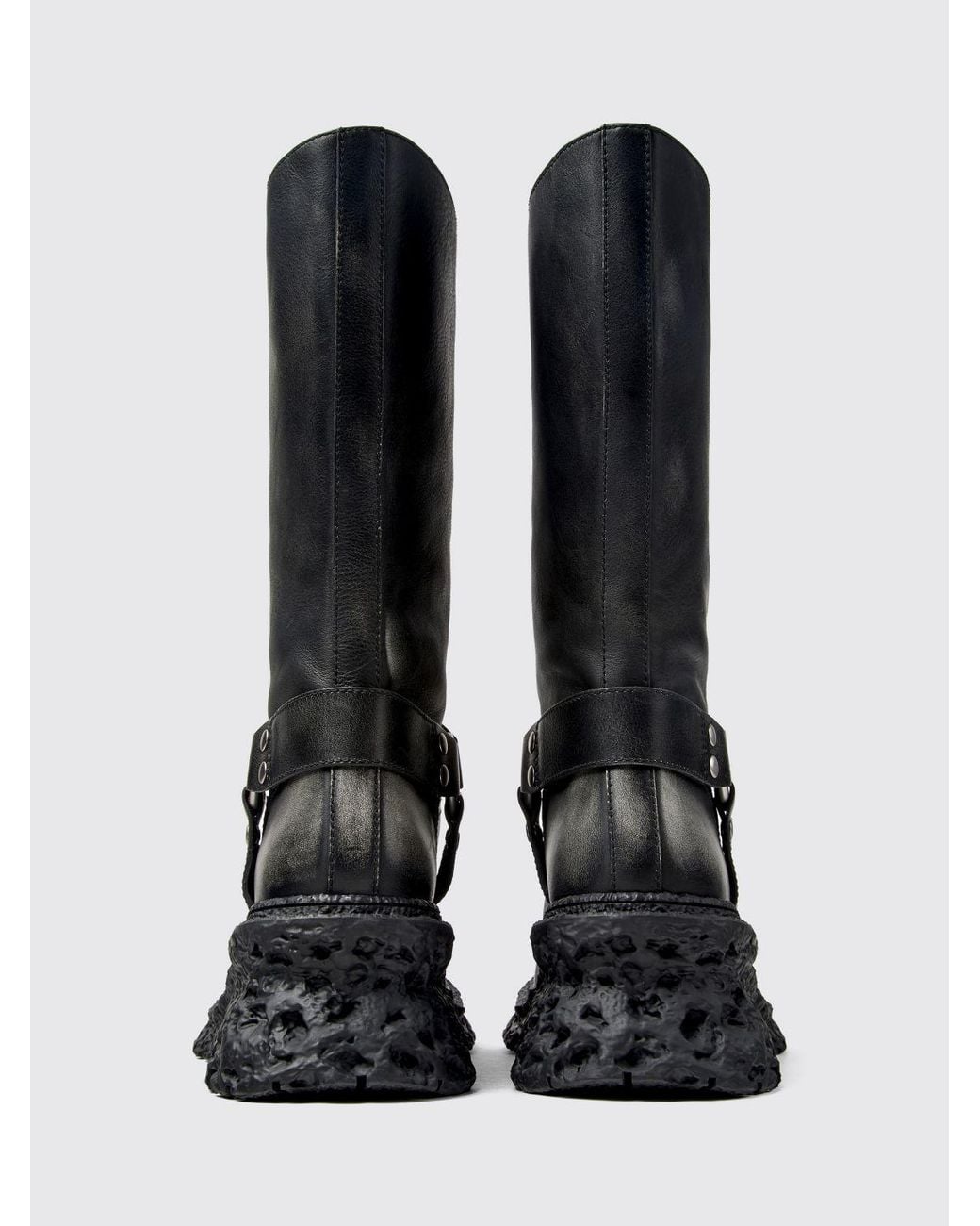 CAMPERLAB Black Terroso Mid-Calf Biker Boots for men