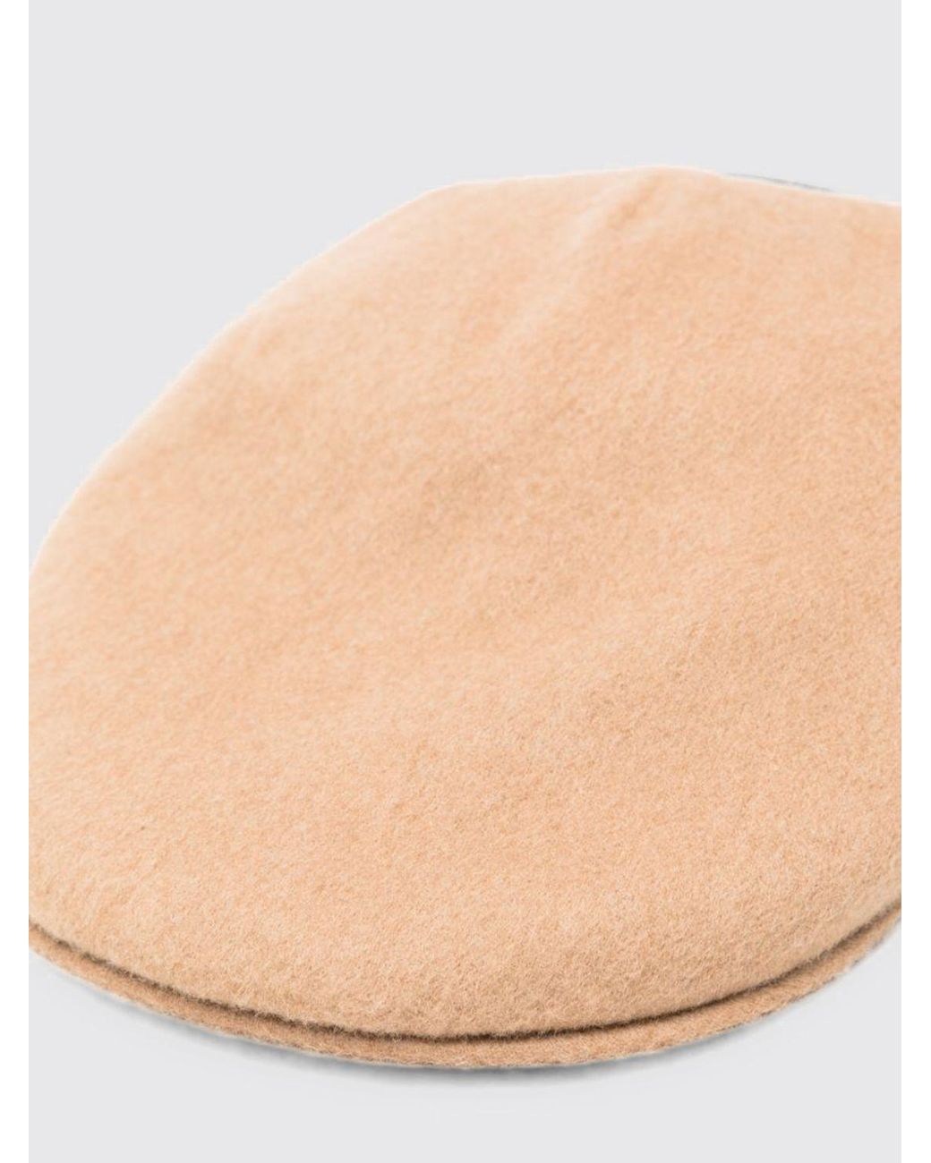 Borsalino Natural Hair Beret With A Logo Plaque