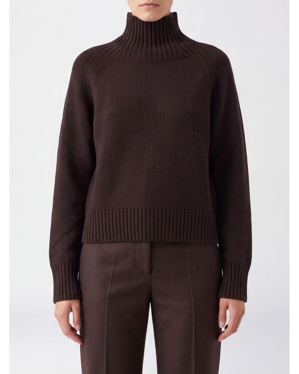 Michael Kors Brown High Neck Jumper
