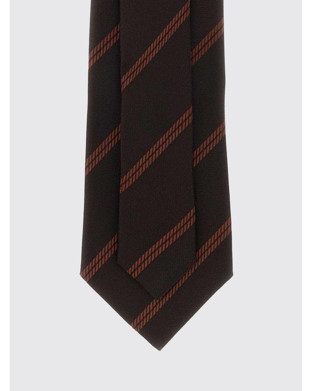 Brunello Cucinelli Black Pure Silk Tie With Abstract Jacquard Pattern for men