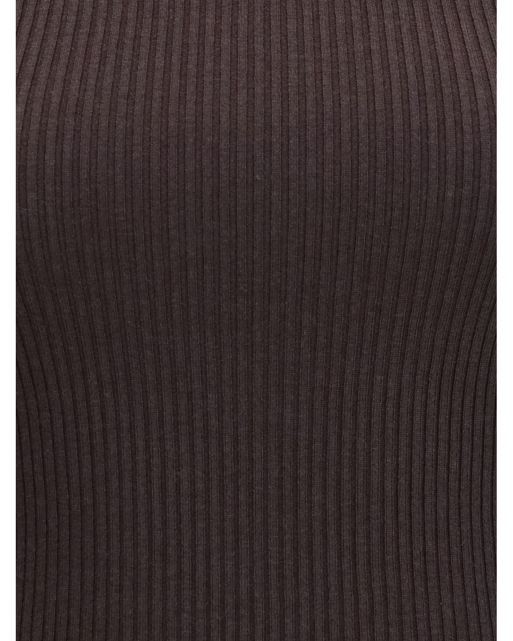 Wolford Purple Ribbed Pure Virgin Wool Slim Fit Turtleneck Jumper