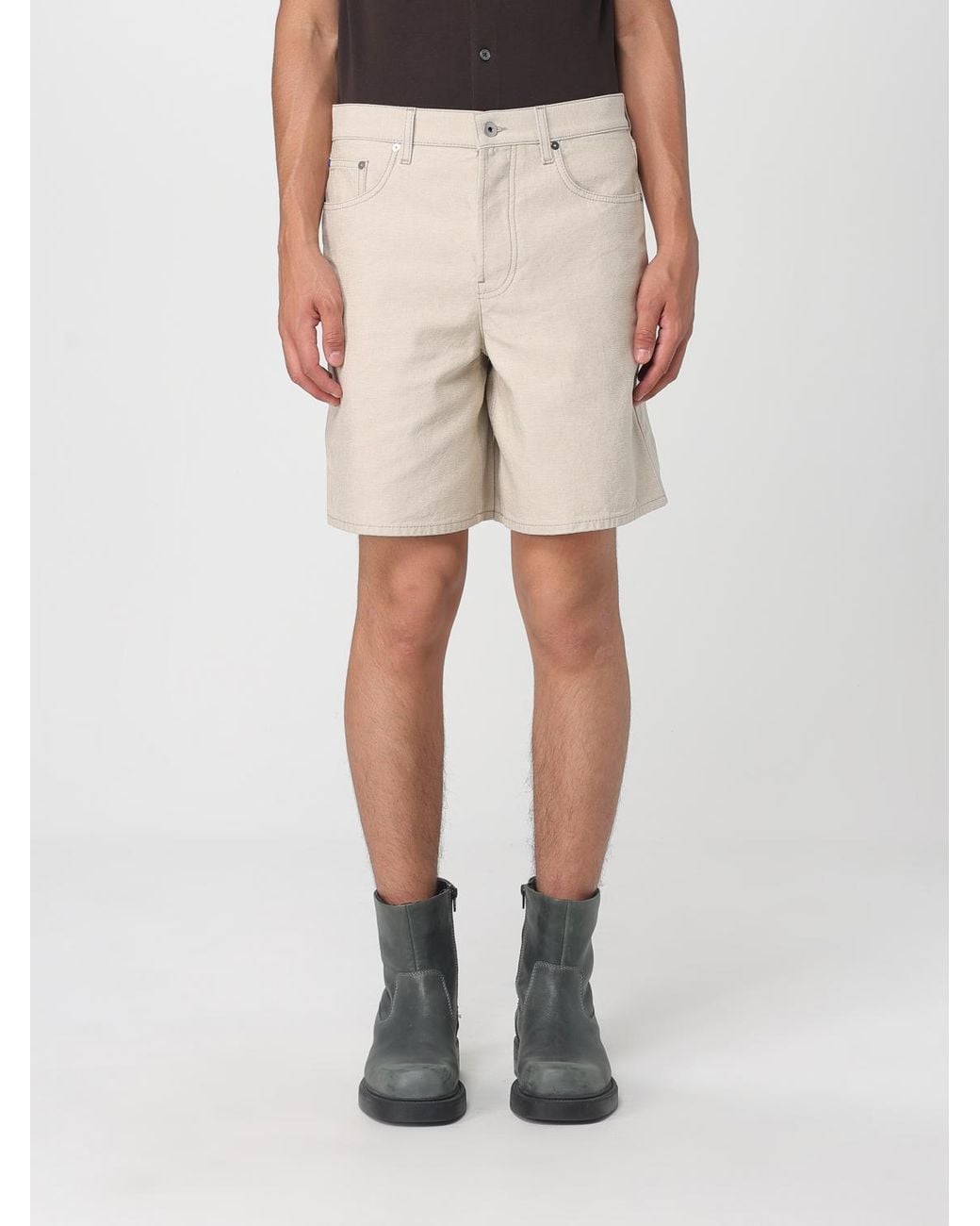 Burberry Natural Casual Twill Shorts for men