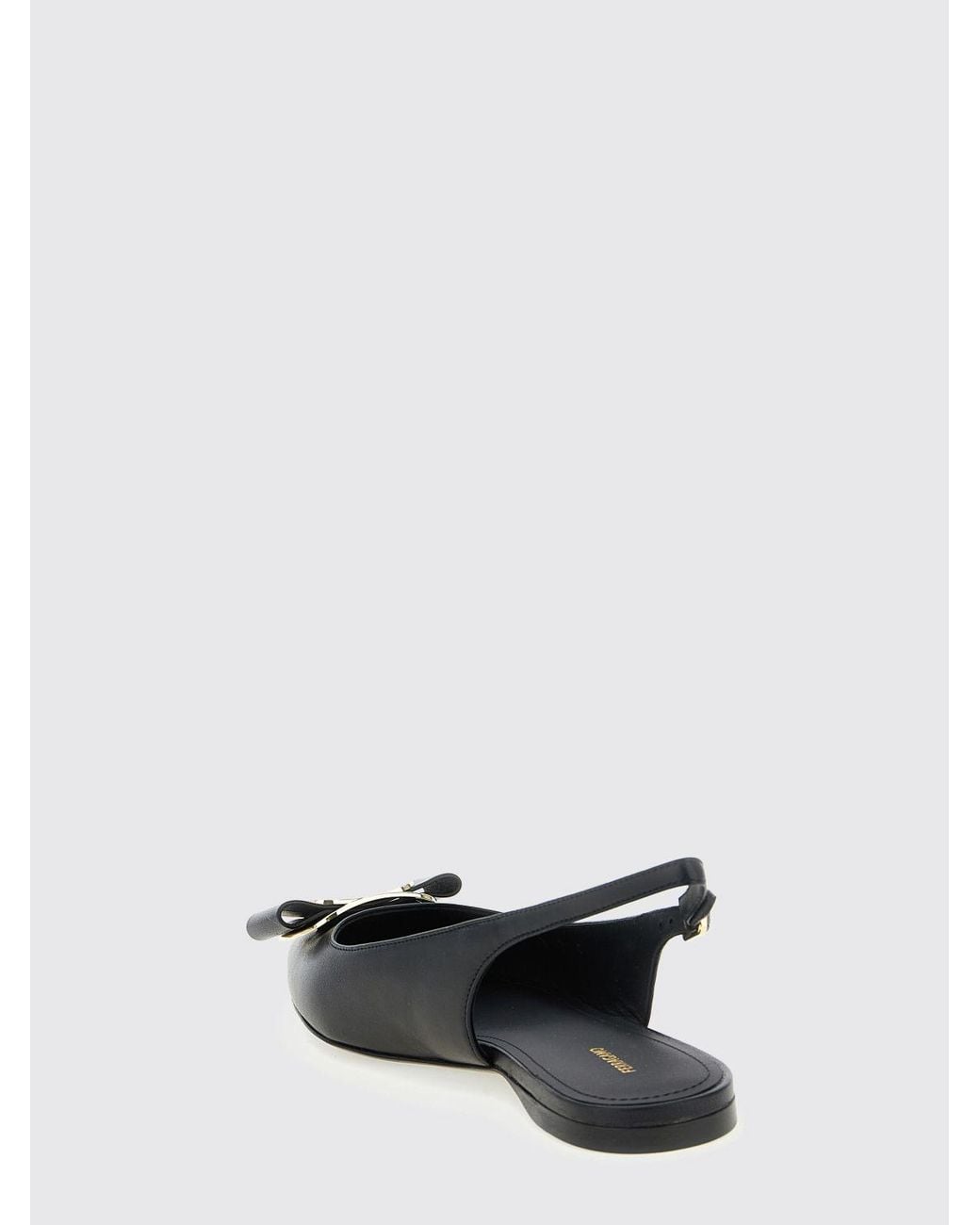 Ferragamo White Vara Leather Ballerinas