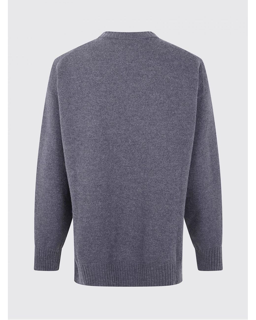 Jil Sander Blue Wool Crewneck Long-Sleeve Jumper for men