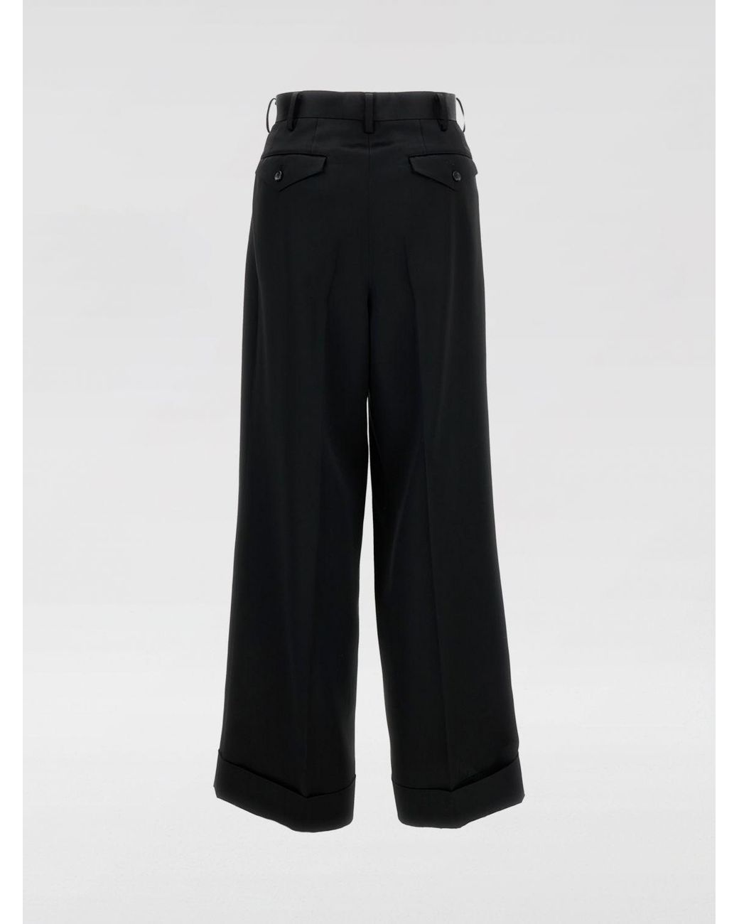 Junya Watanabe Black Wool Blend Palazzo Trousers