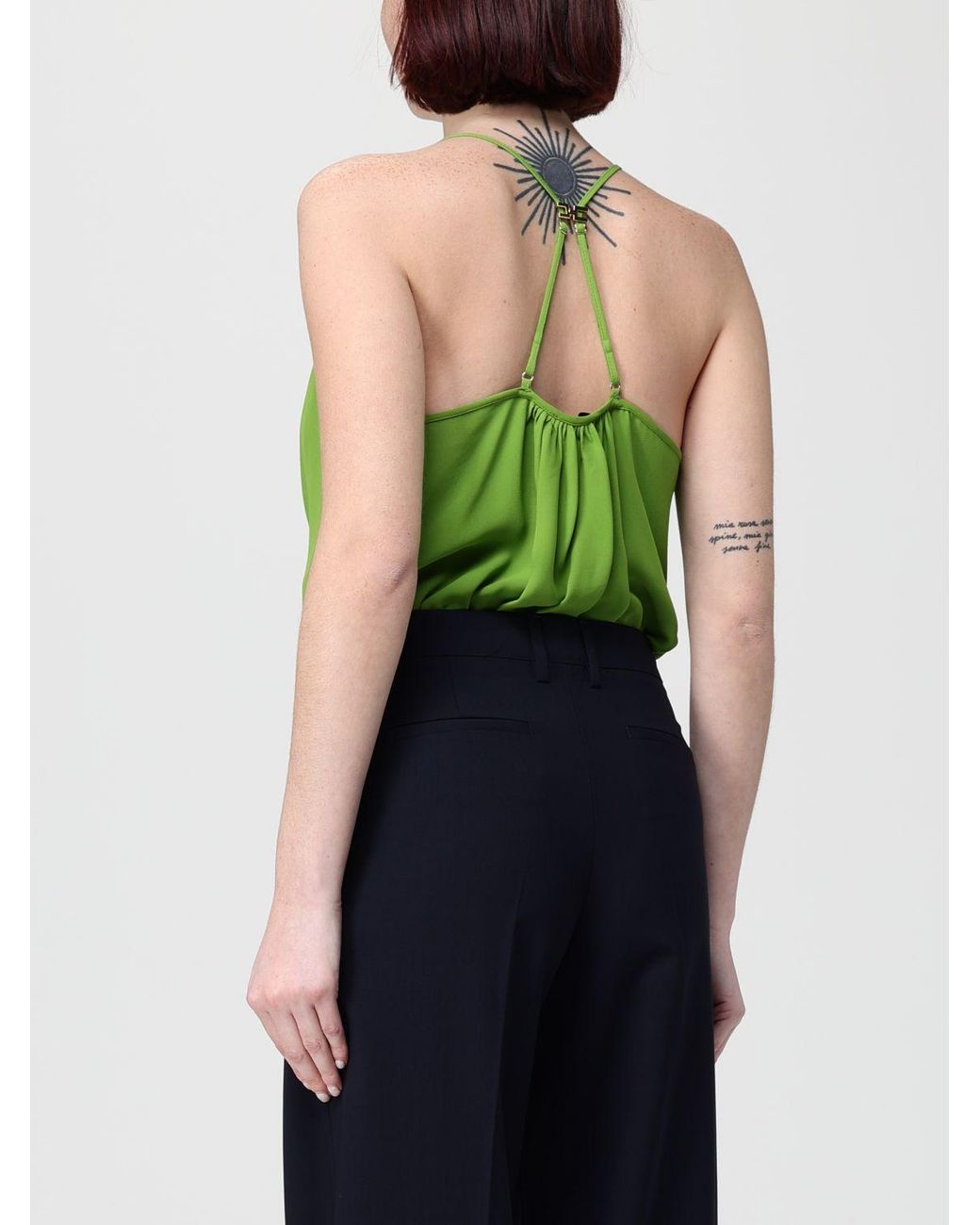 Elisabetta Franchi Green Bodysuit