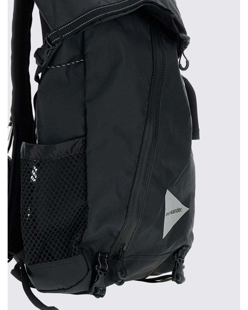 And Wander Black Backpack for men