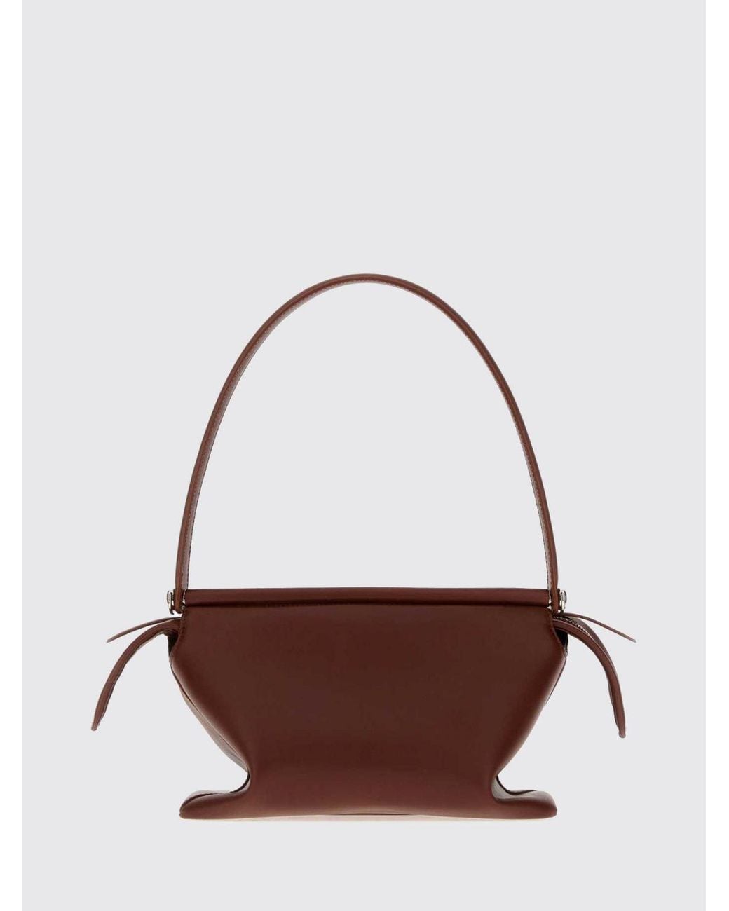 Loewe Brown Whisker Smooth Calfskin Shoulder Bag With Flat Handle