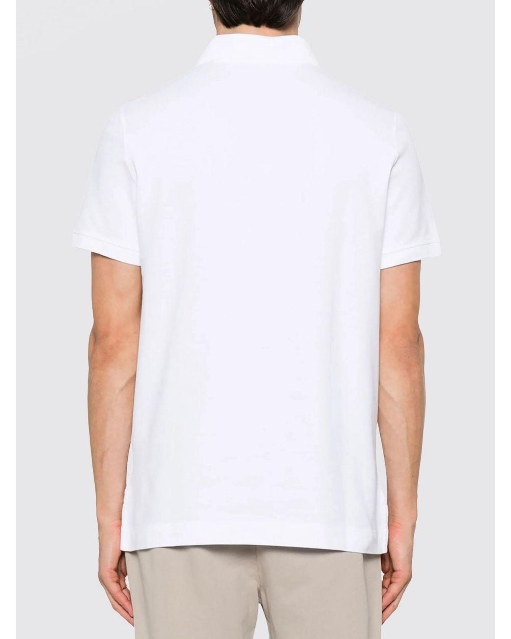 Canada Goose White Logo Cotton Polo Shirt for men