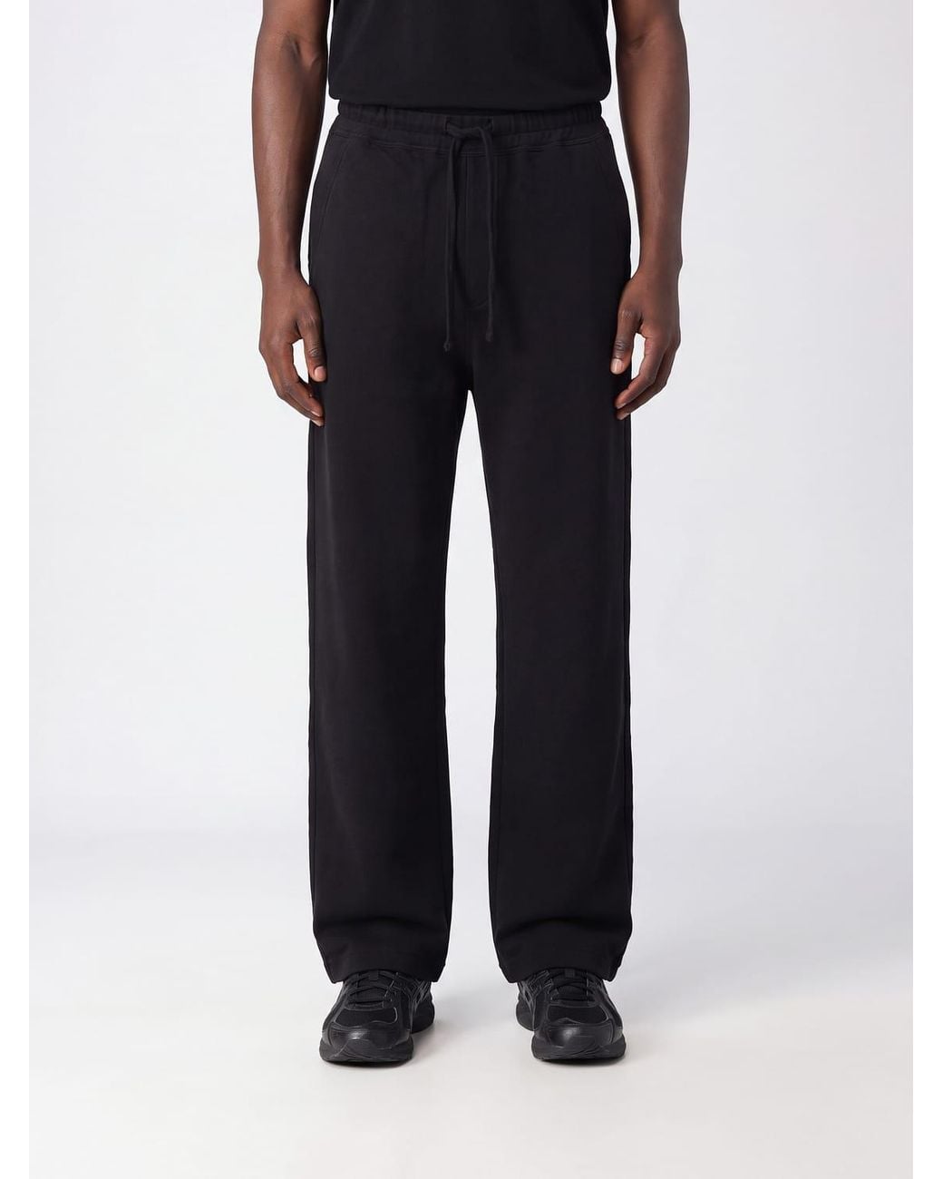Thom Krom Black Cotton-Blend Joggers With Patch Pockets for men