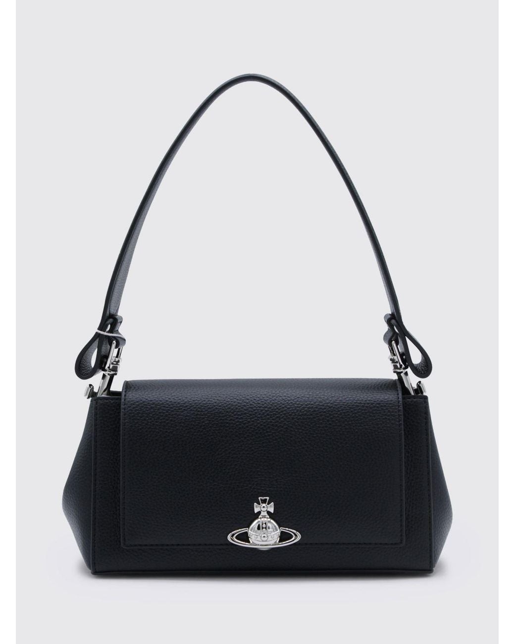 Vivienne Westwood Black Medium Hazel Orb Shoulder Bag
